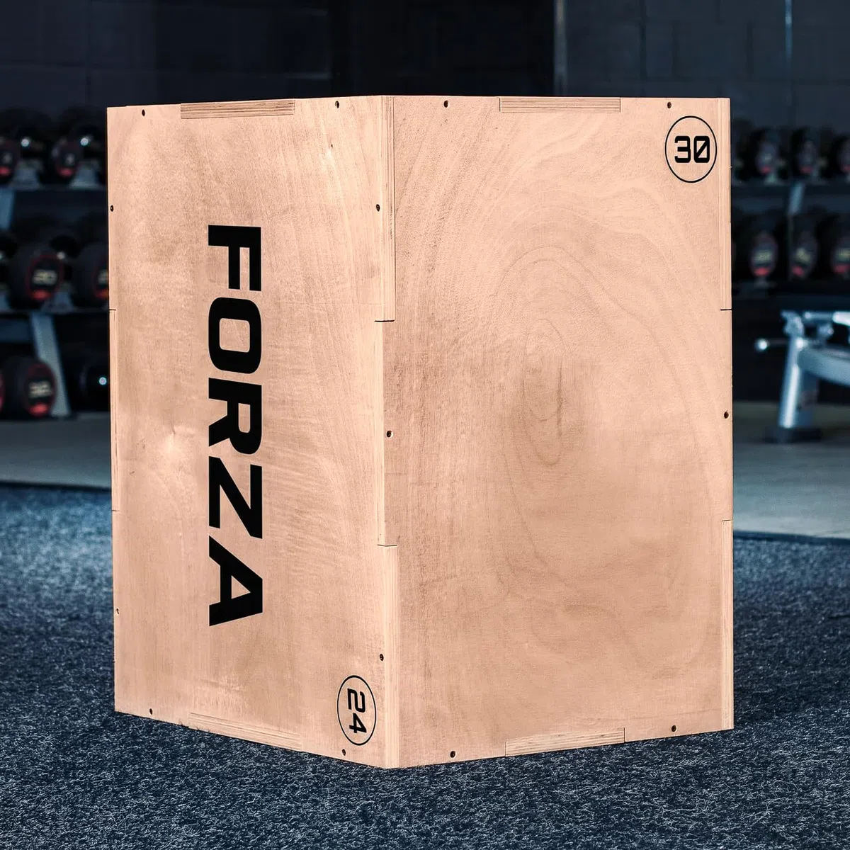 Forza Box Jump Pliometrie 3-en-1 – Appareil Musculation, Fitness & Crossfit | Plyobox en Bois pour Box Training | Hauteur Réglable de 51cm, 61cm & 76cm Plyo Box