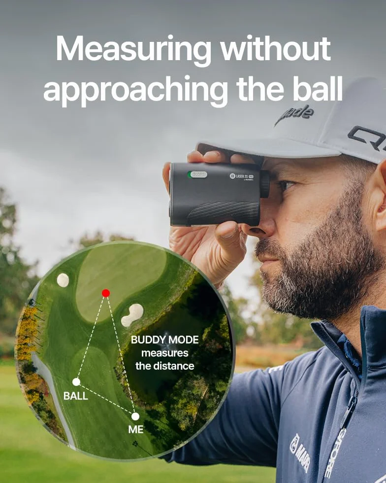 GolfBuddy GB Laser 2S Pro Télémètre de Golf avec Pente, portée de 2 à 1 093 mètres, détecteur de Broches, Mode Budder, Scan et Triangulation, télémètre précis pour la précision, léger 161 g