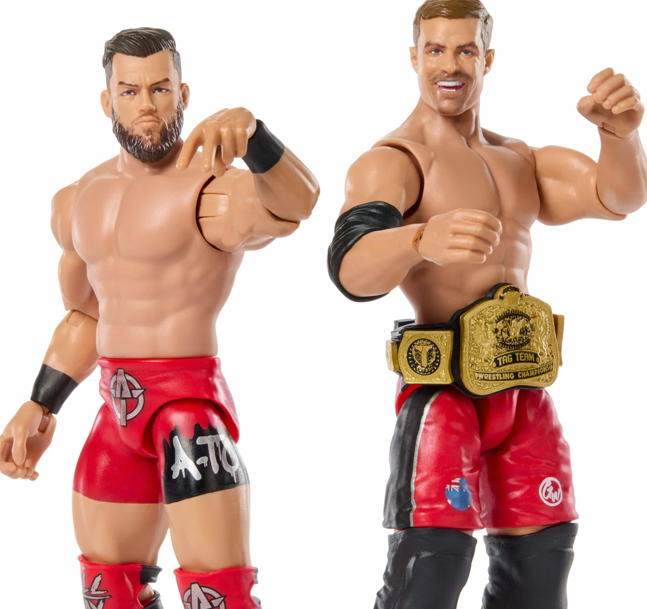 Mattel WWE Main Event Showdown Lot de 2 figurines avec accessoire, série #22 Austin Theory et Grayson Waller à collectionner, 15,2 cm
