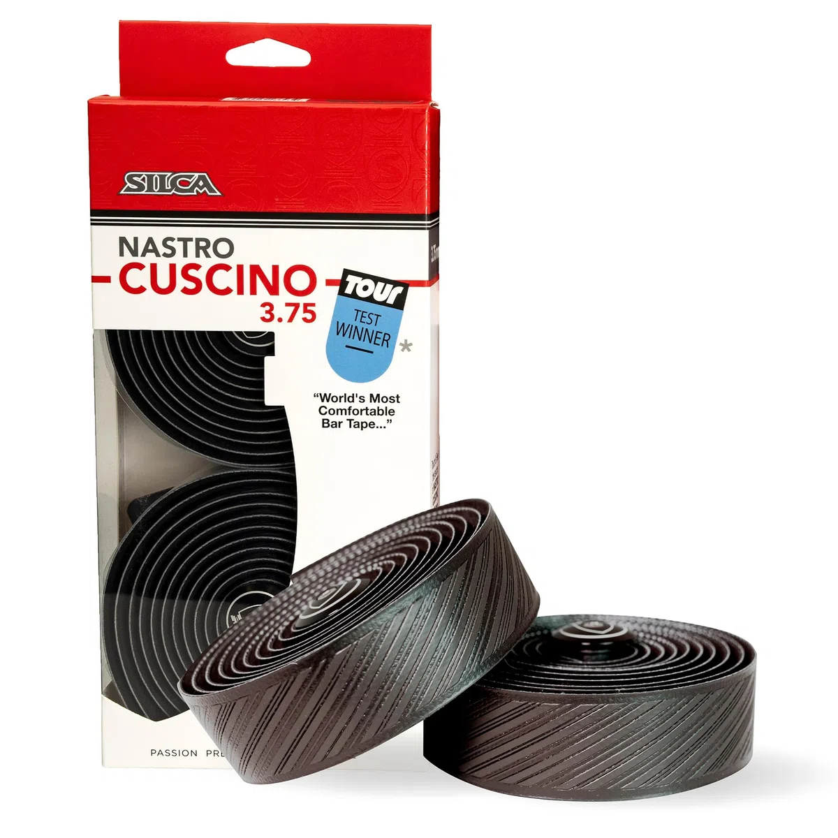 SILCA Cuscino guidoline vélo de route | Ruban adhésif super collant extra épais | 2,5 mm et 3,75 mm d'épaisseur | kit avec couvercle de pince papillon extra fin et bouchons d'extrémité en alliage-noir