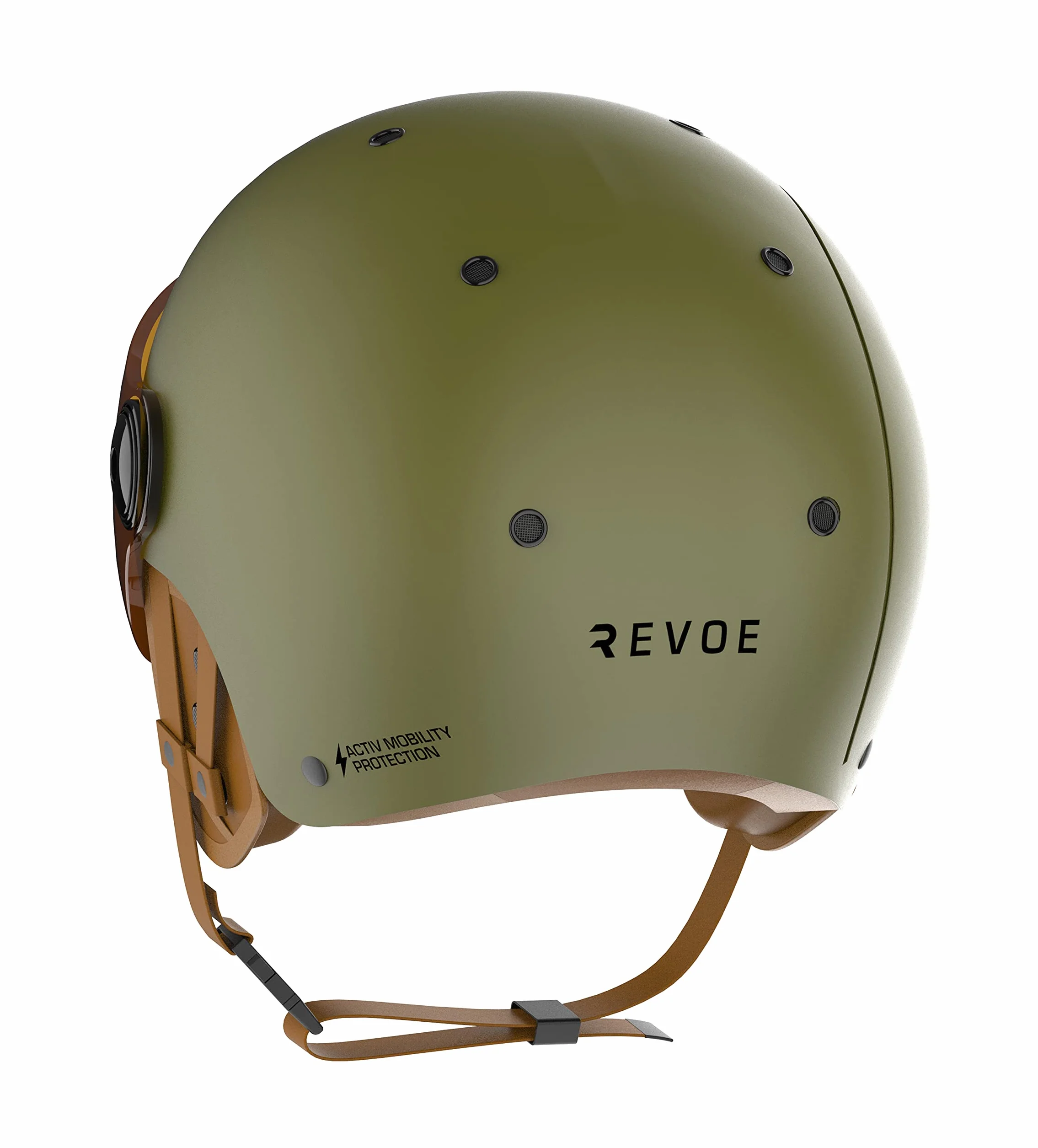REVOE Casco Karm Casque vélo, Trottinette et Roller Adulte Unisexe, Mat Kaki, S