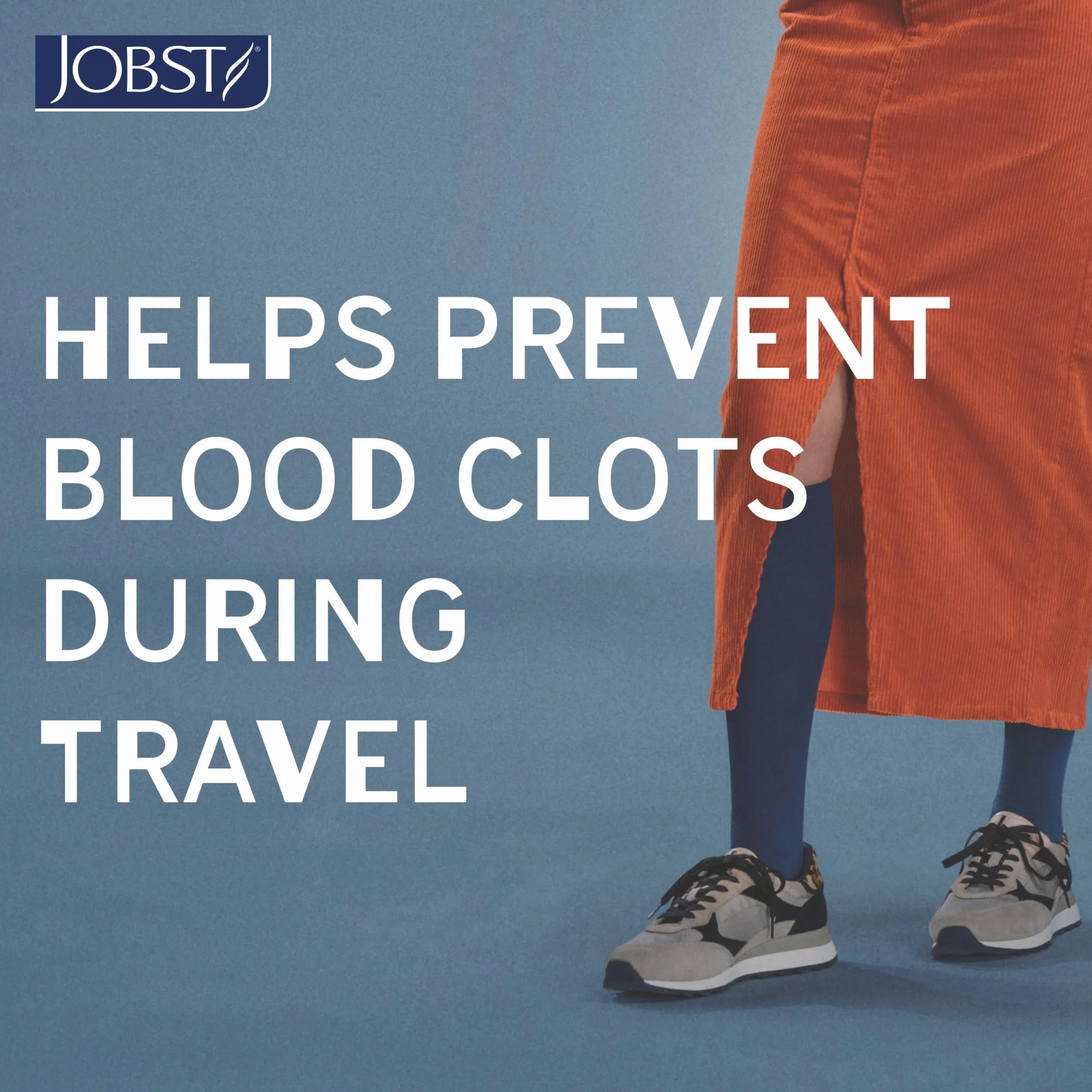 JOBST Chaussettes de voyage pour homme et femme - Aide à prévenir la thrombose en voyage - Douces et respirantes grâce à 33% de coton - Noir - Taille 4