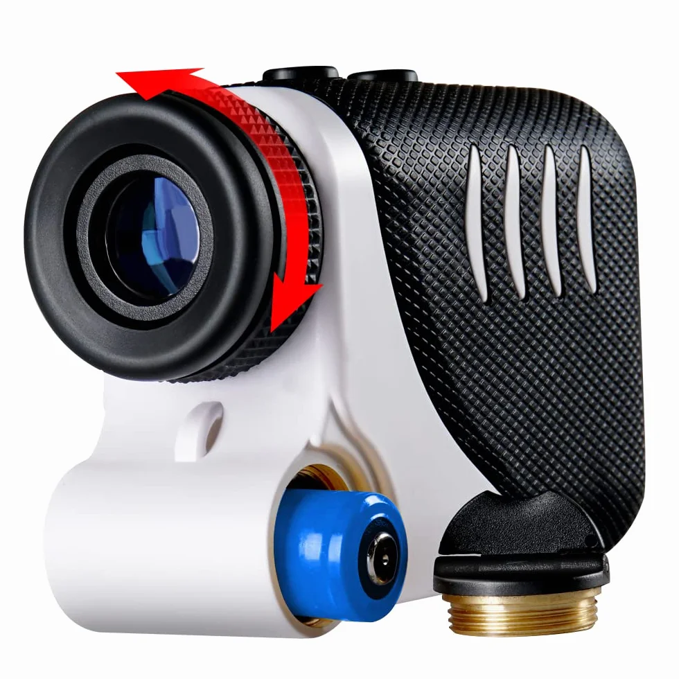 REVASRI Télémètre de Golf et télémètre de Golf à Disque 1500Y avec grossissement M/F/Y 6,5X Distance Horizontale/Verticale pour/Le Plus Proche/Le Plus éloigné (Batterie Incluse)…