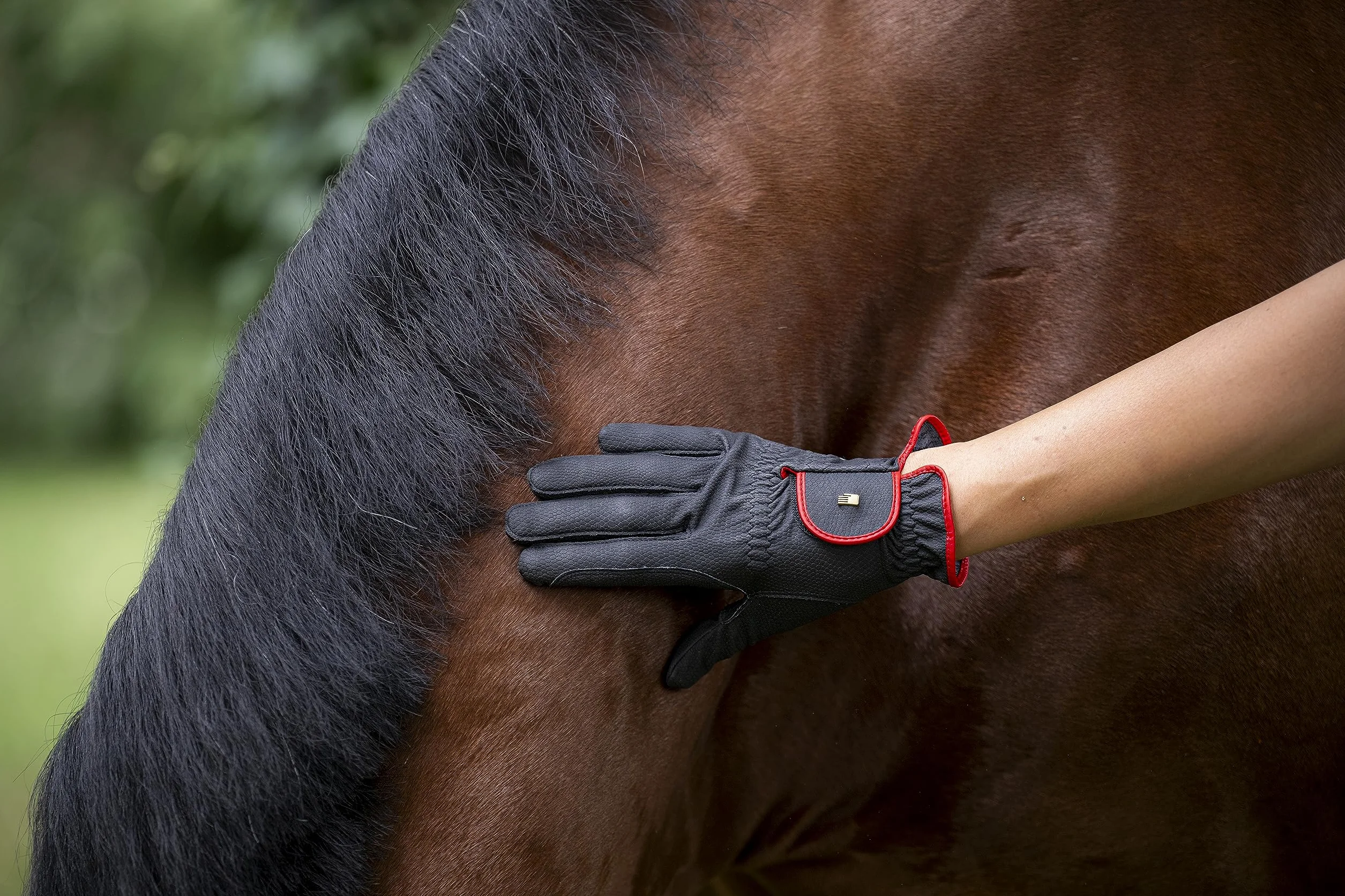 Roeckl Sports Lona Gants d'équitation d'été pour Femme Bleu Marine/argenté 7,5