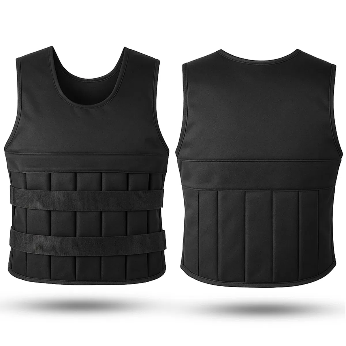 Gilet Lesté 20kg pour Homme et Femme, Gilet de Poids Réglable pour Musculation, Calisthénie et CrossFit, Gilet de Course avec Poids, Design Ergonomique et Respirant (Noir)