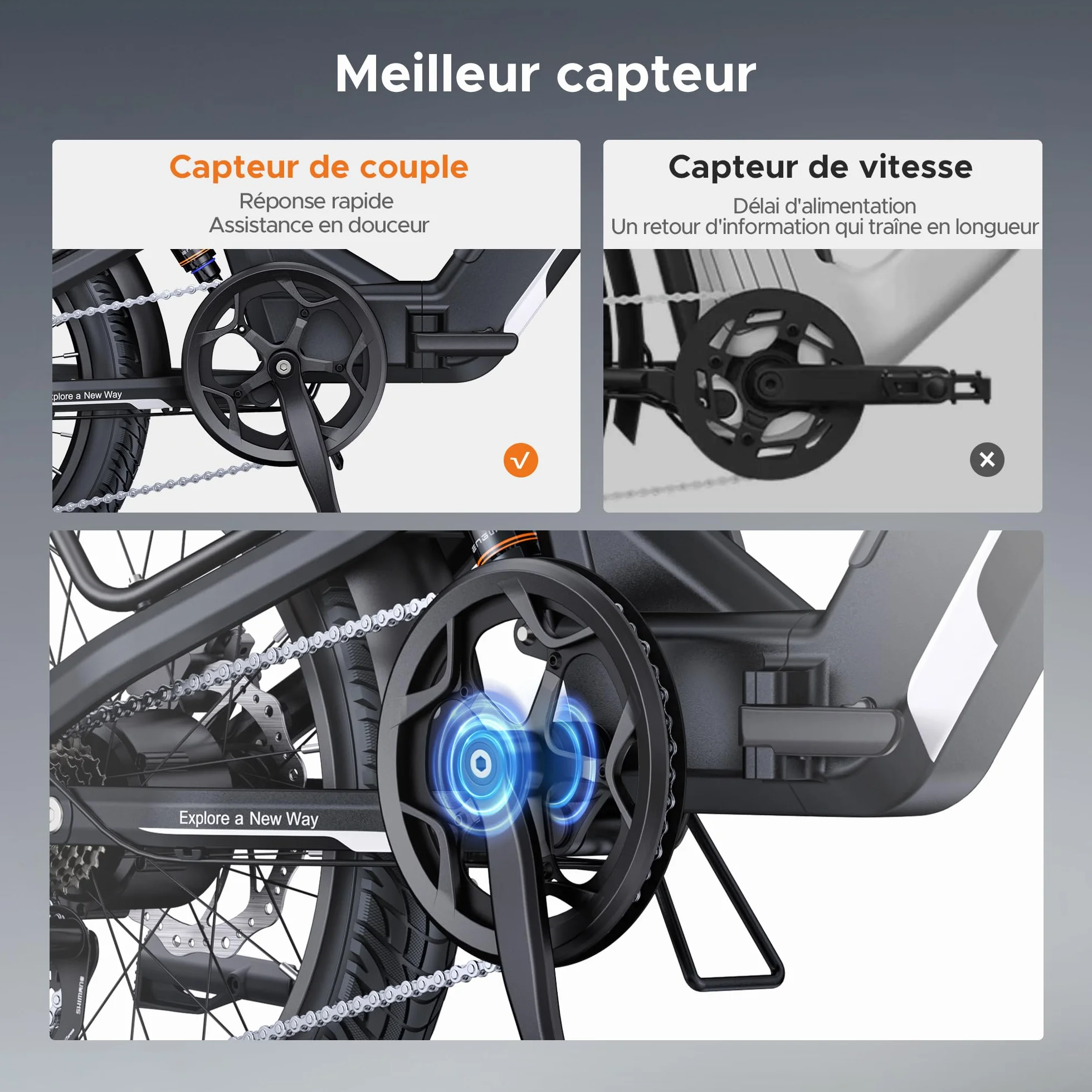 ENGWE Velo Electrique avec APP, Vélo électrique Batterie 48V 13,5 Ah jusqu'à 135 km, Capteur de Couple et Freins Hydrauliques, Pneus 20 * 3.0, 2 Heures de Charge
