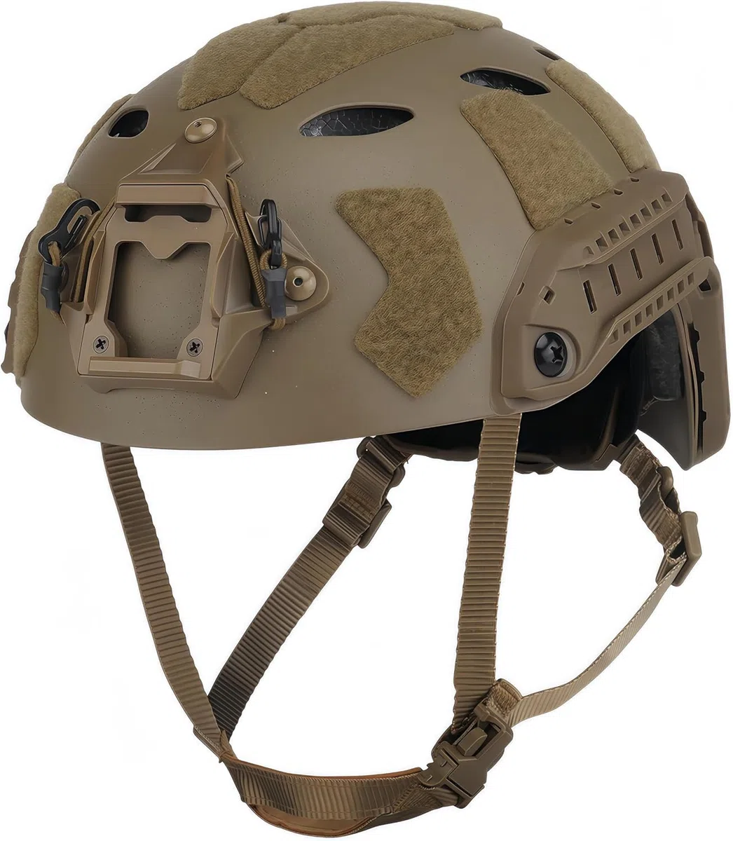 Casque Tactique Fast SF High Cut, Version sablée, Fentes pour Sangles de Casque, Trous de Connexion pour Masque de réserve, Casques Airsoft CS Game