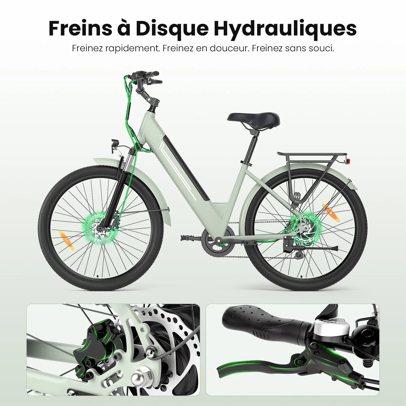 Vélo Électrique 27,5", Moteur 250W, Batterie 561.6WH Amovible, Autonomie Jusqu’à 100 km, 7 Vitesses, Écran LCD, 25 km/h, Charge Max 120 kg, Modèle Mixte E-Bike