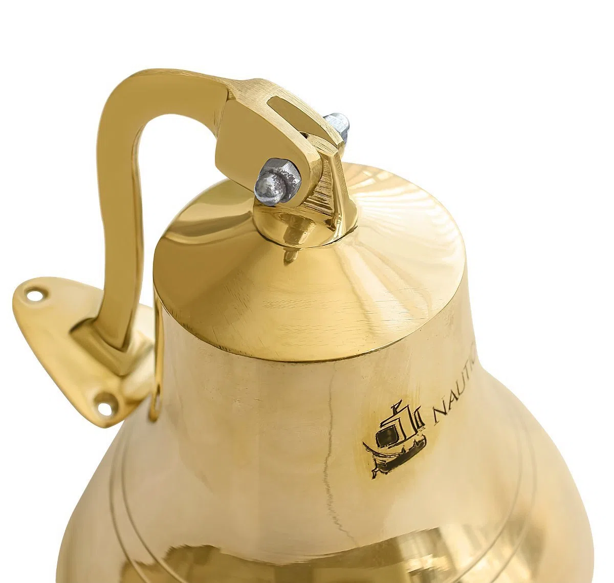 Nagina International Nautical Cove - Navires en Laiton Massif - Cloche de 6 "de Hauteur et à Fixer au Mur - Anneau Clair pour Utilisation intérieure et extérieure