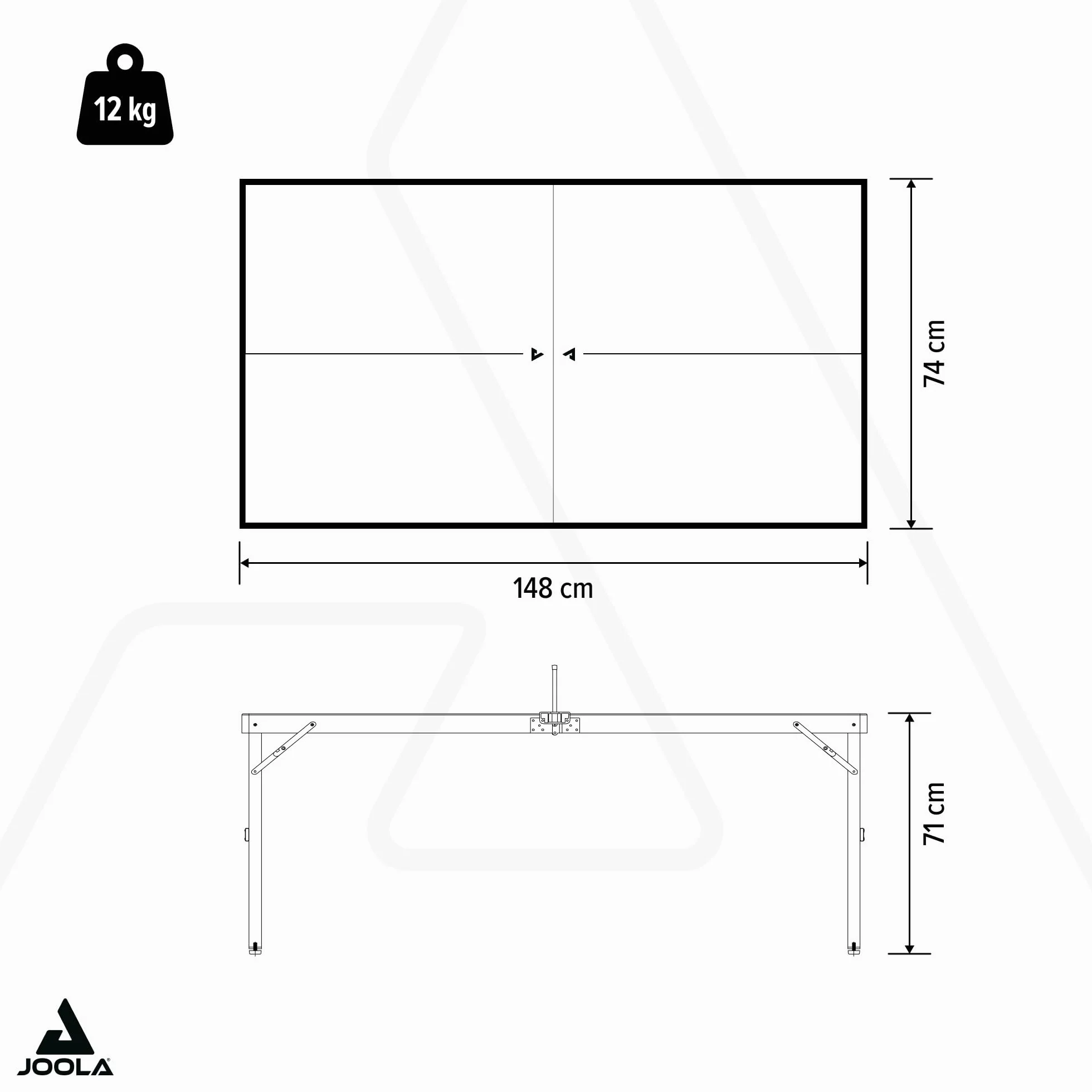 JOOLA Table de ping-Pong FA-X Taille Moyenne Design Valise compacte