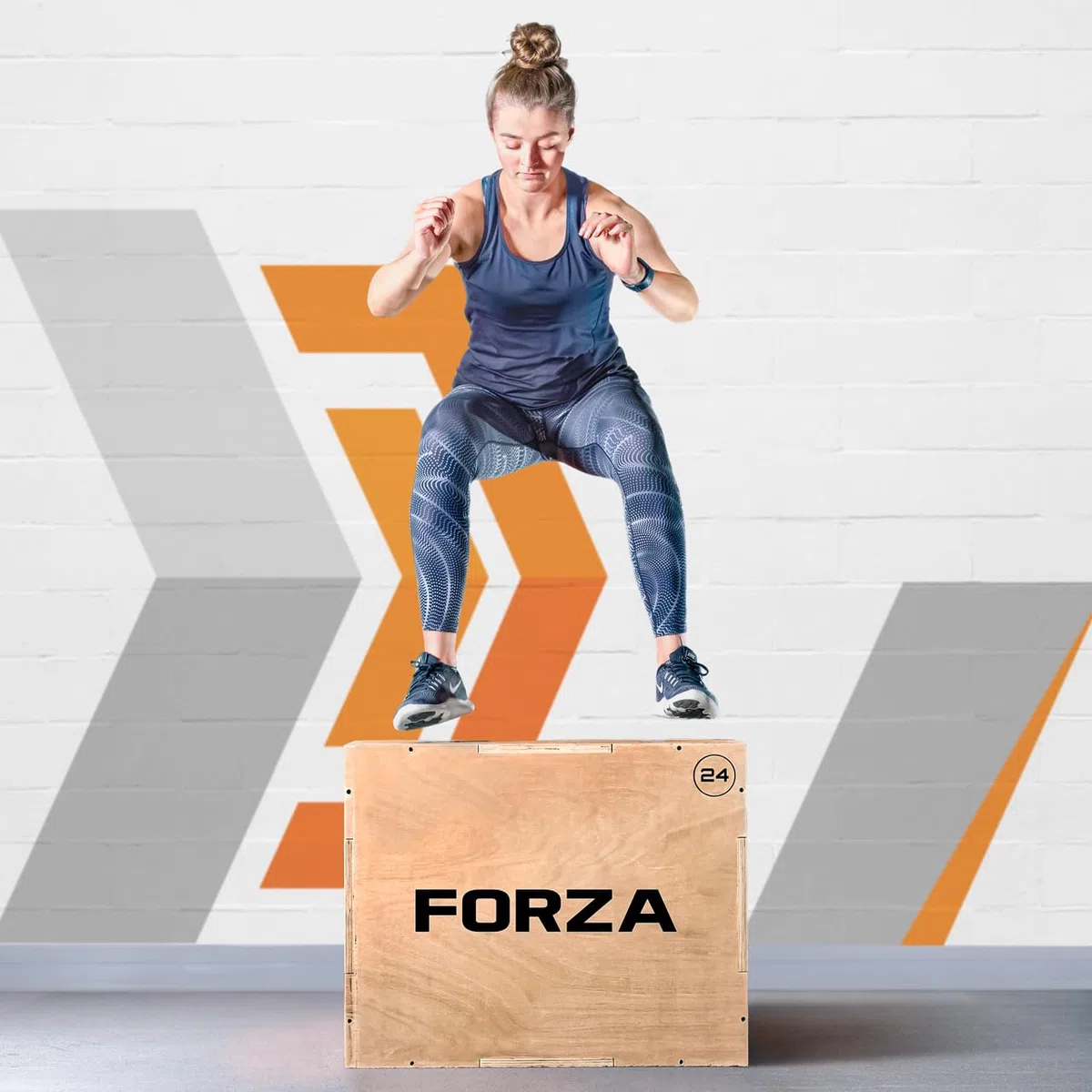 Forza Box Jump Pliometrie 3-en-1 – Appareil Musculation, Fitness & Crossfit | Plyobox en Bois pour Box Training | Hauteur Réglable de 51cm, 61cm & 76cm Plyo Box