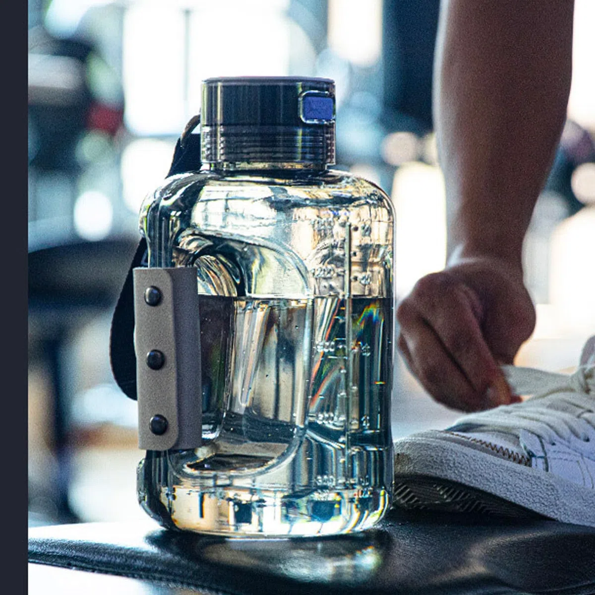 1,5 L Hydrogen Water Bottle, Générateur de Bouteille D'eau D'hydrogène Portable avec Technologie SPE PEM, Bouteille D'hydrogène Rechargeable de 1500 Ml ou Voyage à (Noir frêne)