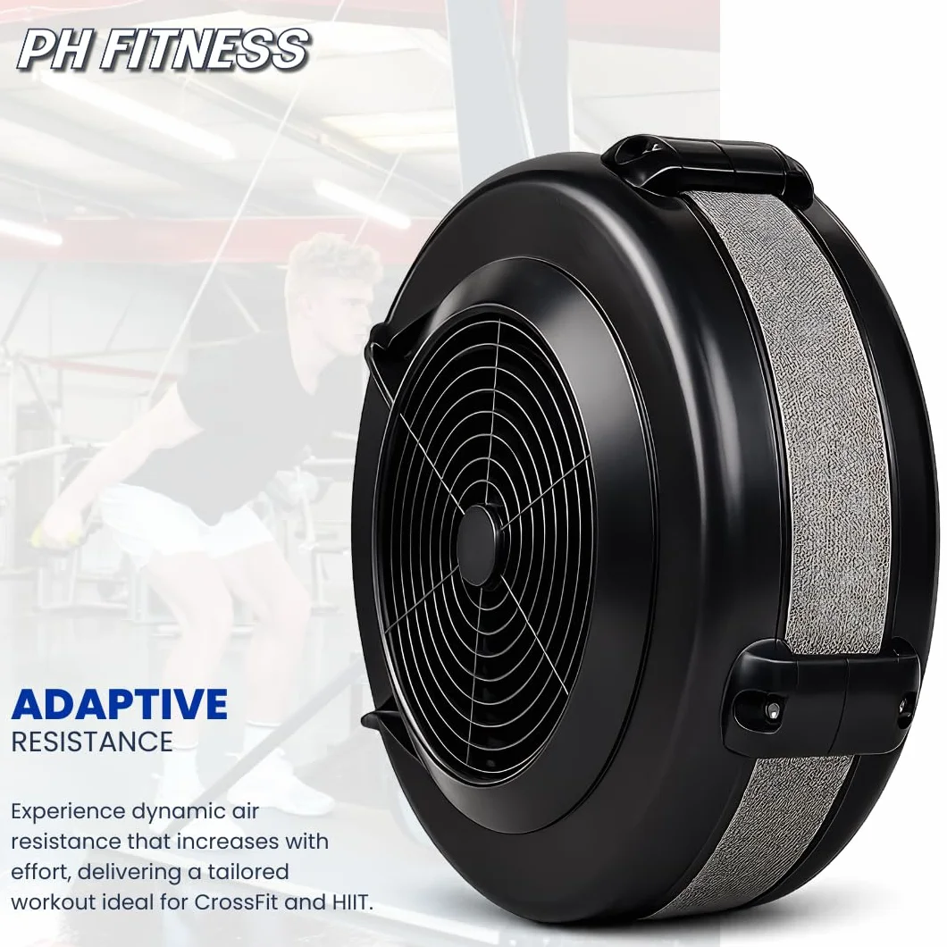 PH Fitness Ski Machine: Advanced Air Resistance Full Body Trainer | Crossfit Compact & HIIT SkiErg pour la Maison | Intensité réglable, Plaque de Base Durable & Design Ergonomique | Max 130kg