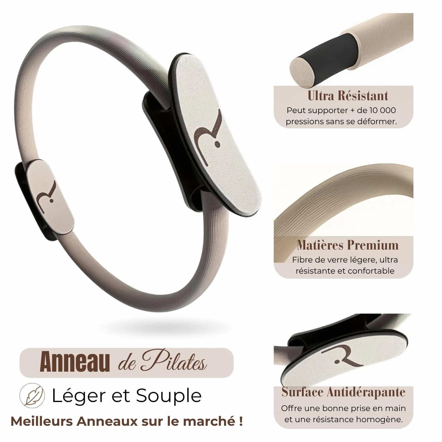 Kit Pilates Maison avec Poids Chevilles, Anneau, Bandes Résistance, Ballon, Cercle - Fitness, Yoga, Musculation