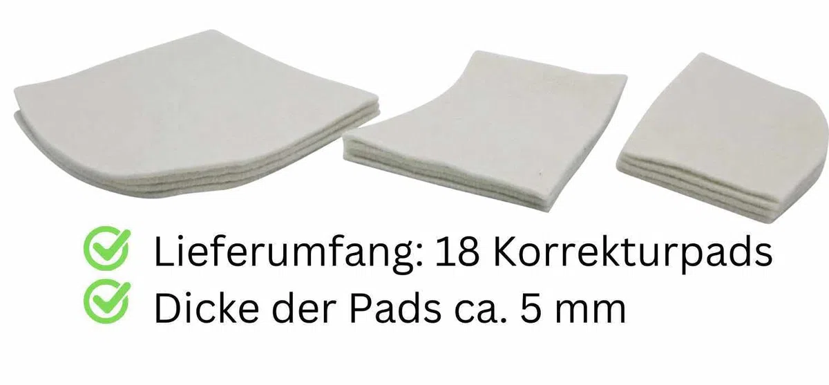 AMKA Coussin correcteur de selle 6-1 avec 6 poches + 18 coussins, tapis de selle pour ajustement de la selle