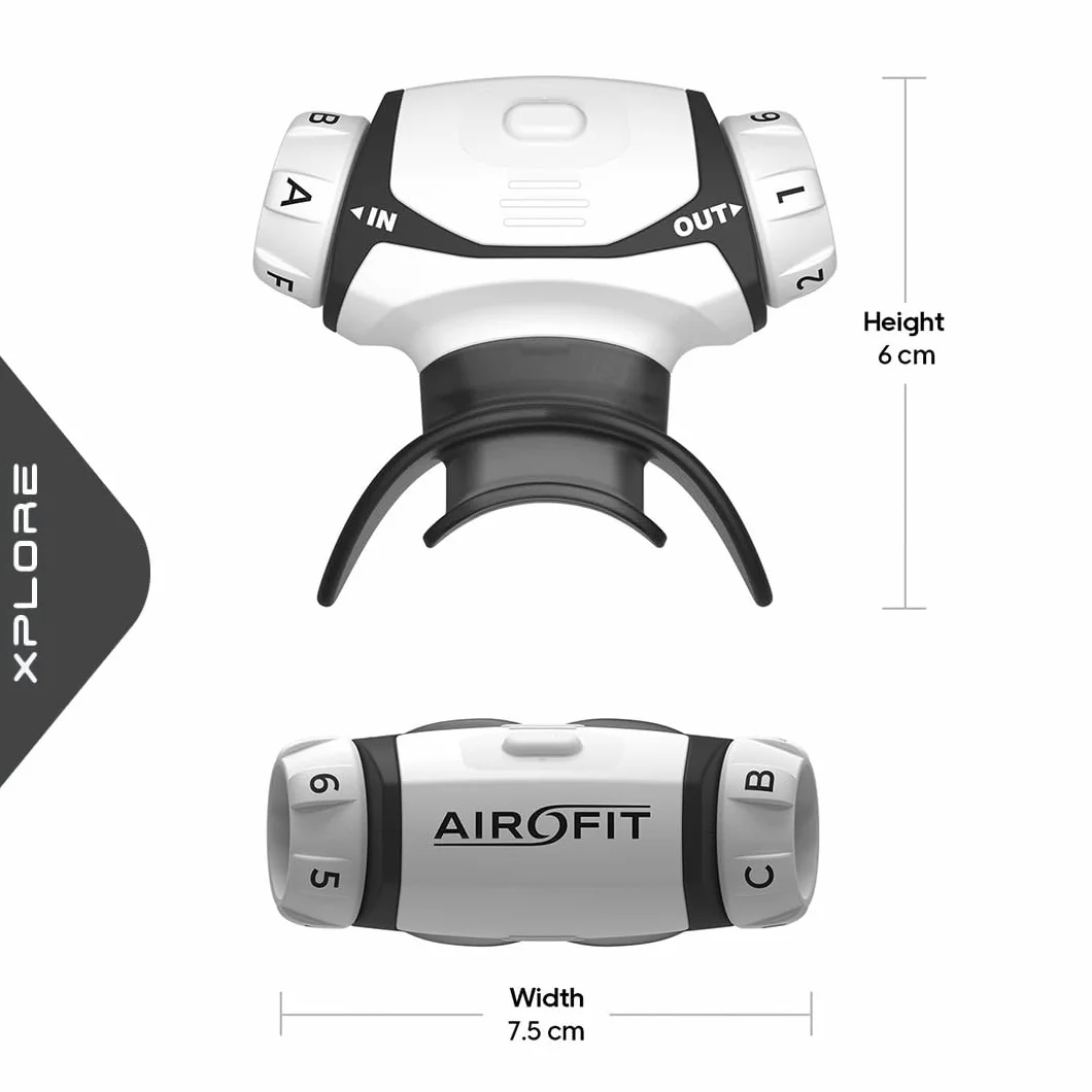 Airofit Pro 2.0 : Entraîneur Respiratoire & Application de Respiration Guidée | Améliore la Capacité Pulmonaire et Le Bien-être Général | Excellent pour Les Sportifs