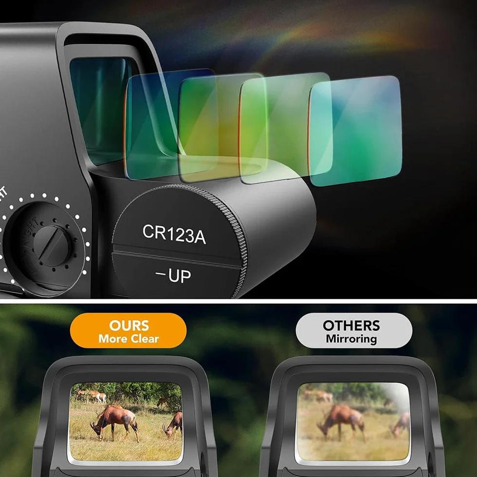 558 G33 Sight Combo 558 + 3X Lunette de visée holographique à Points Vert/Rouge loupe 3X avec dégagement Rapide pour Montage sur Rail de 20mm