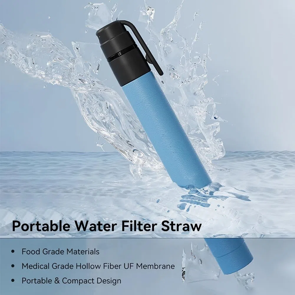 Paille Filtrante Portable pour l'eau, Purificateur d'eau pour Le Camping et la Randonnée