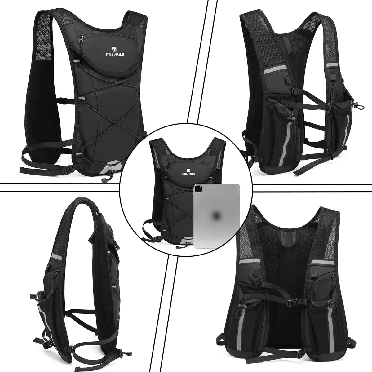 Sac à dos d'hydratation avec poche d'hydratation | Gilet de course pour homme et femme | Sac à dos de course à dos d'hydratation | Sac à dos de vélo, jogging, trail running
