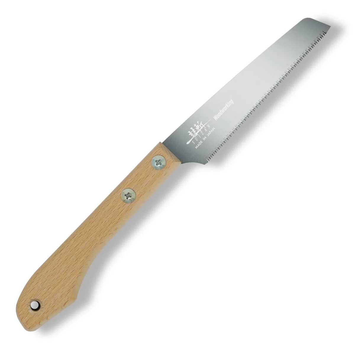 SUIZAN Petite Scie à Main 120mm Lame Polyvalente - Égoïne Japonaise Compacte à Traction Simple Tranchant Outil pour Bois