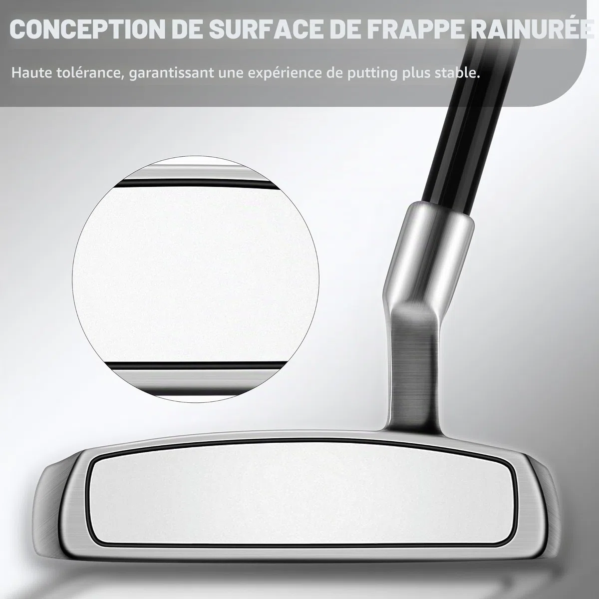 PGM Putter de golf sur pied – Club simple avec centre de gravité bas stable, haut pardon, avec aide à l'alignement