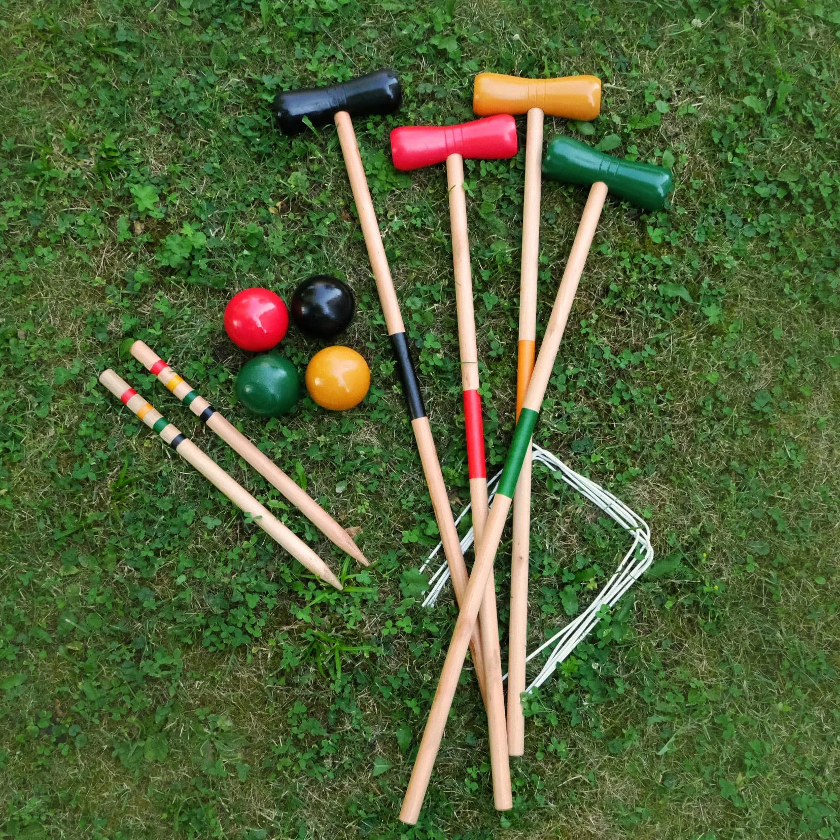 Carromco Jeu de Croquet Basic-XM en Bois pour 4 Joueurs