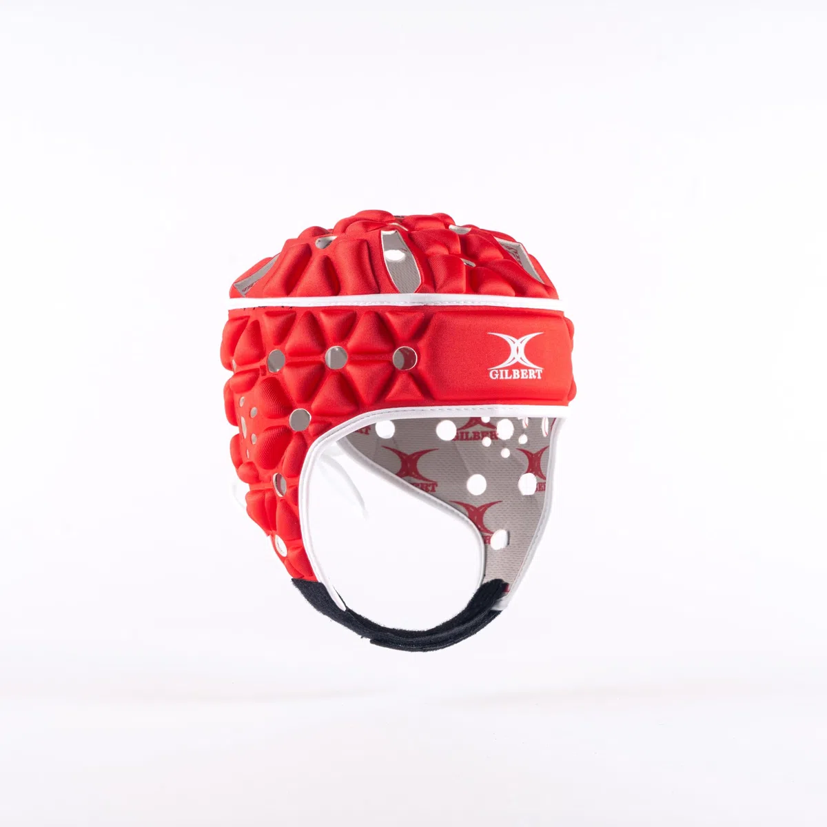 Gilbert- Air Casque de Rugby Mixte, Rouge, S