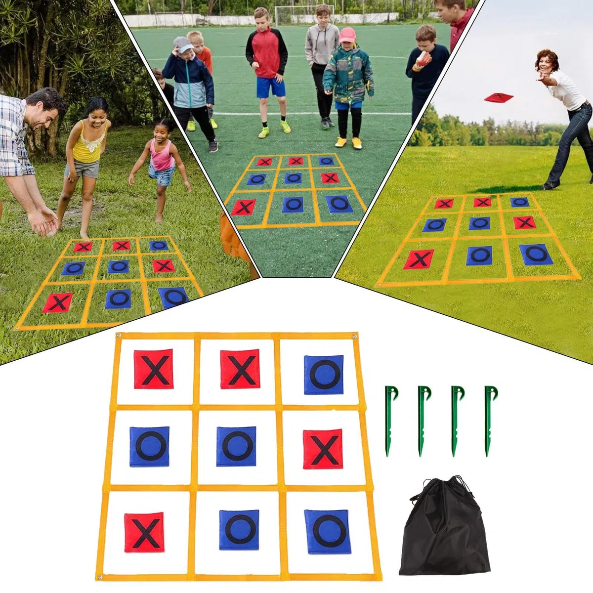 Jeu De Lancer De Sacs De Fèves | Morpion Géant pour L'été Et L'extérieur | Activités Familiales Interactives Et Amusantes - Grand Jardin, Pelouse, Carnaval, Camping, Jeux De Lancer pour Adultes