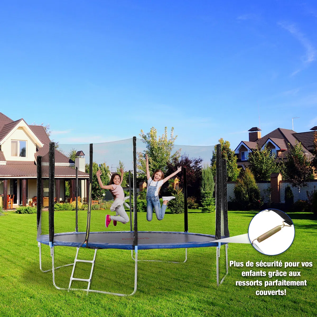 Arebos Coussin de Protection pour Trampoline de Remplacement | Trampoline Couverture Rembourrage | résistant aux intempéries et UV | Anti-déchirure | 366 cm | 6 Couleurs