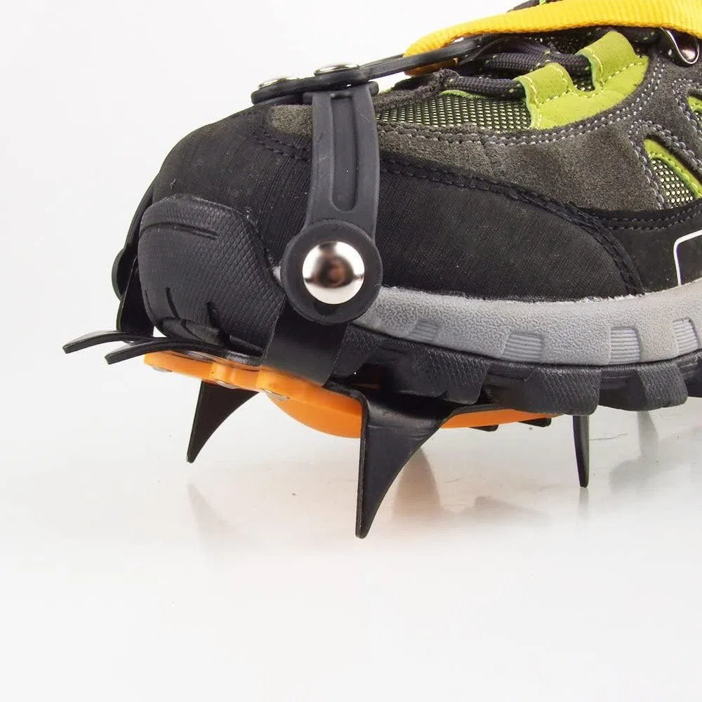 Namvo 10 Dents Livré avec Le Snowboard Chaîne de Soudure Crampons en Acier Inoxydable Ski de Plein air Hivernage Randonnée Escalade Longueur réglable