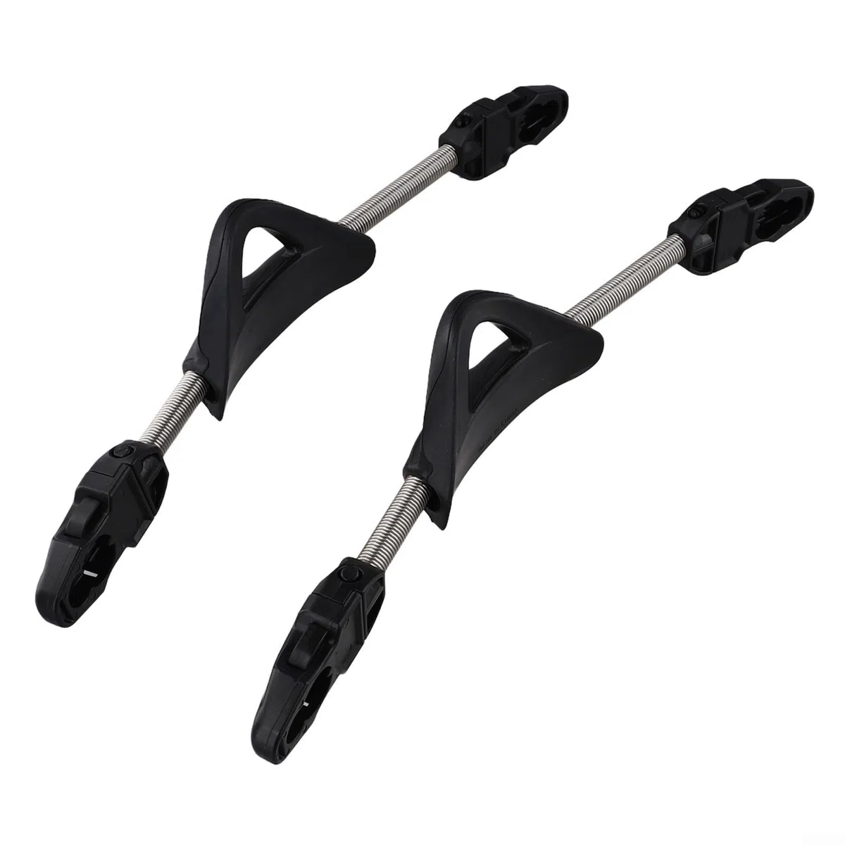 Lot de 2 sangles de plongée Bungee Straps EBS - Portables - En acier inoxydable - Résistantes à l'eau de mer - Sangles antidérapantes - Bonne résistance - Pour aileron Cressi, Mares - Noir