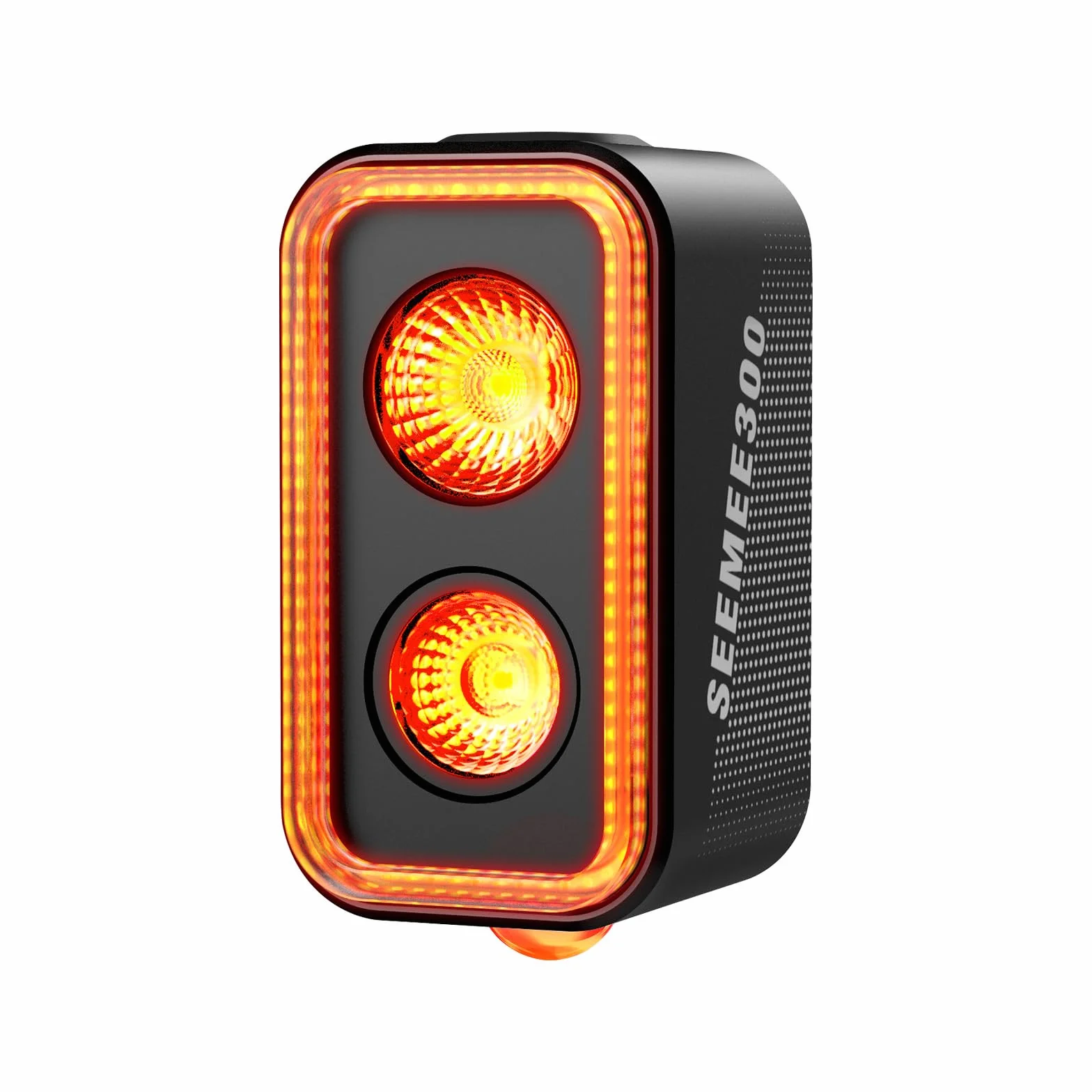Feu arrière de vélo SEEMEE 300, 300 lumens, 5 Modes Nuit et Jour, capteur de freinage Intelligent, étanche IPX6, Rechargeable par USB-C, pour la Conduite de Nuit