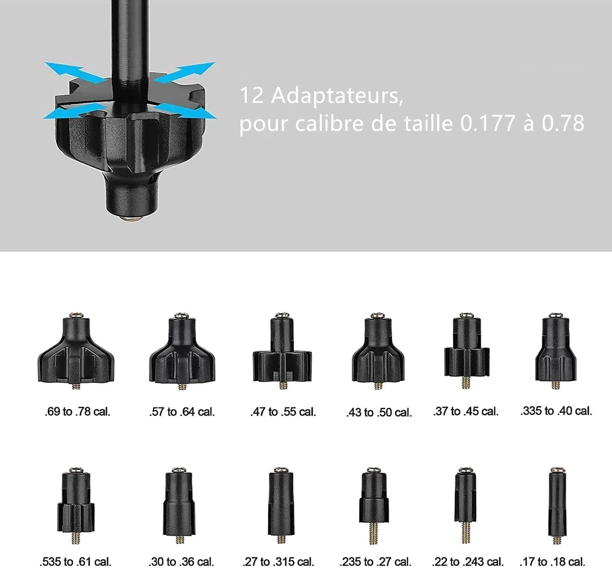 KinZon Viseur Laser Professionnel Vert - Compatible Calibres .17 à .78 & 12GA | Kit d'Alignement Haute Précision pour Fusils, Pistolets et Airsoft | Réglage Optique sans Tir