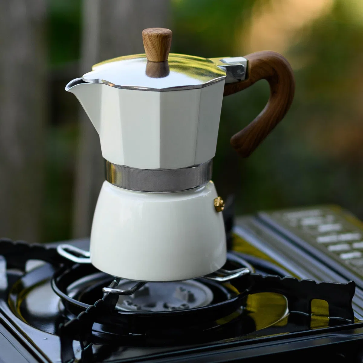 BLOSTM Réchaud à gaz portable de camping – Réchaud de camping à brûleur unique avec système d'allumage automatique, contrôle de la température, utilisation avec butane ou GPL, petite plaque de cuisson