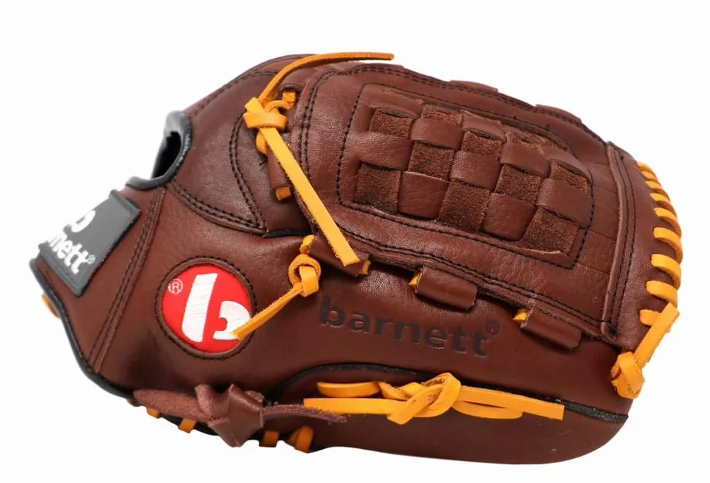 Barnett GL-120 Gant de baseball de compétition en cuir véritable, Outfield, 30,5 cm, marron