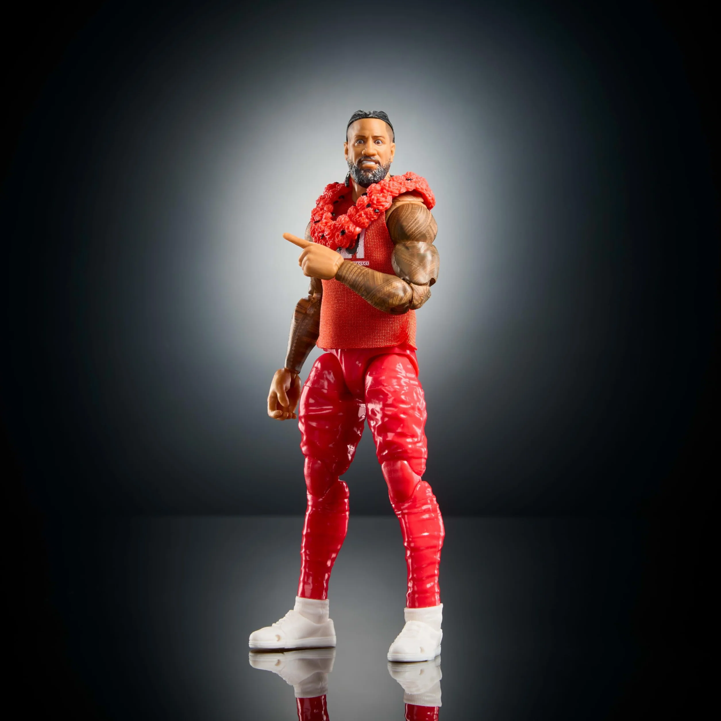 Mattel WWE Ultimate Edition Ensemble de Figurines et Accessoires Jimmy USO 15,2 cm à Collectionner, têtes et Mains interchangeables, 30 Points d'articulation