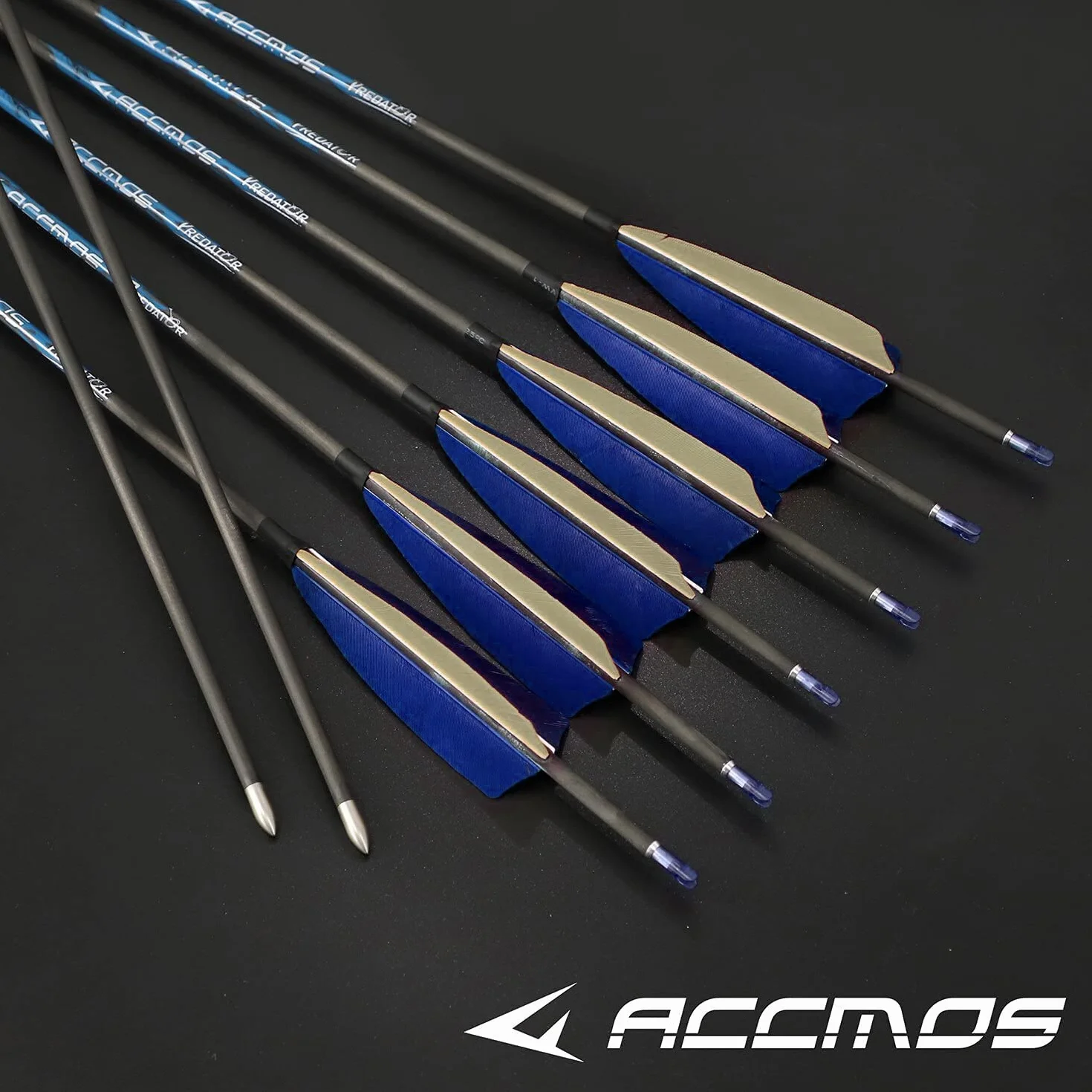 12pcs Diamètre Intérieur 4.2mm .165" 22-32 Pouces Flèches Spine 300 350 400 500 600 700 800 900 1000 Adulte Jeunesse Flèche Carbone avec Encoche Rotative pour Arc à Poulies et Arc Recurve Style1