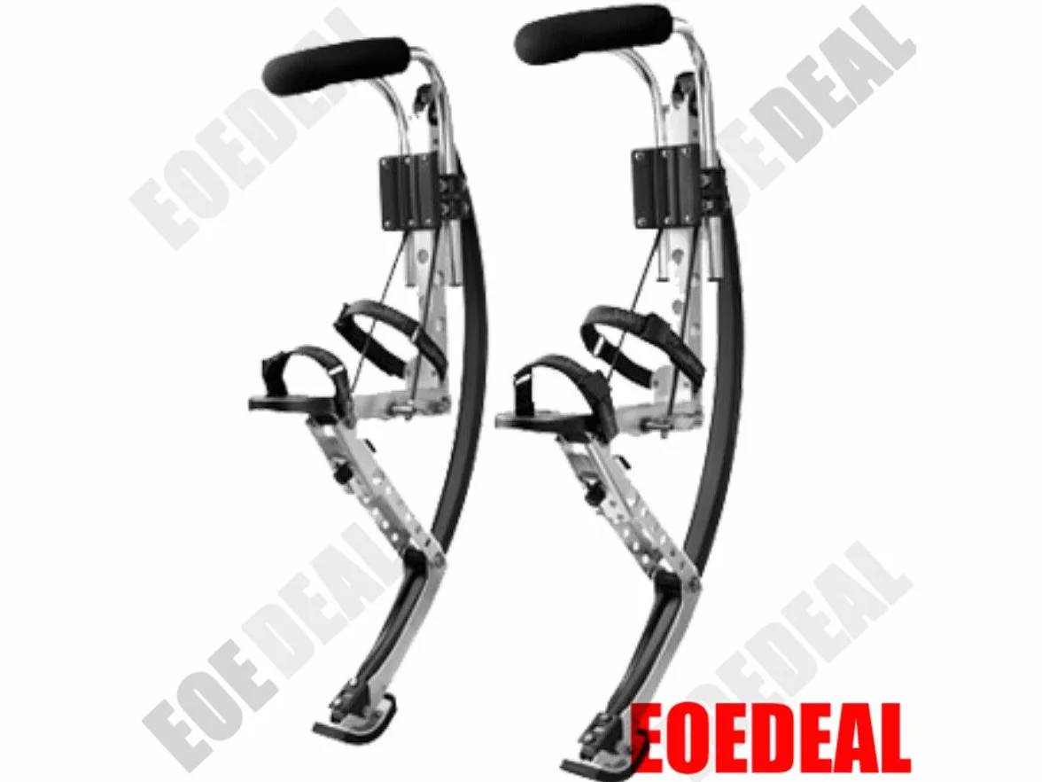 Skyrunner Chaussures kangourou pour adultes, Échasses de fitness et d'exercice (90~110kg/200~242lbs) Chaussures bondissantes (Noir)