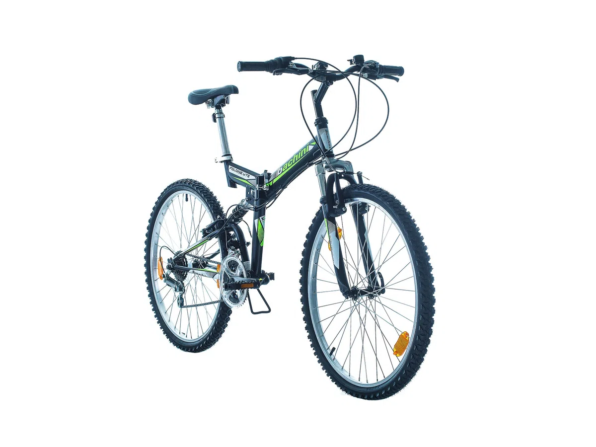 Multibrand Folding City, Vélo Pliant Confort pour Femme 24 Pouces, 6 Vitesses, Frein V-Brake, éclairage de vélo, Garde-Boue, Porte-vélos, Convient aux Femmes et aux Filles de 135 à 160 cm