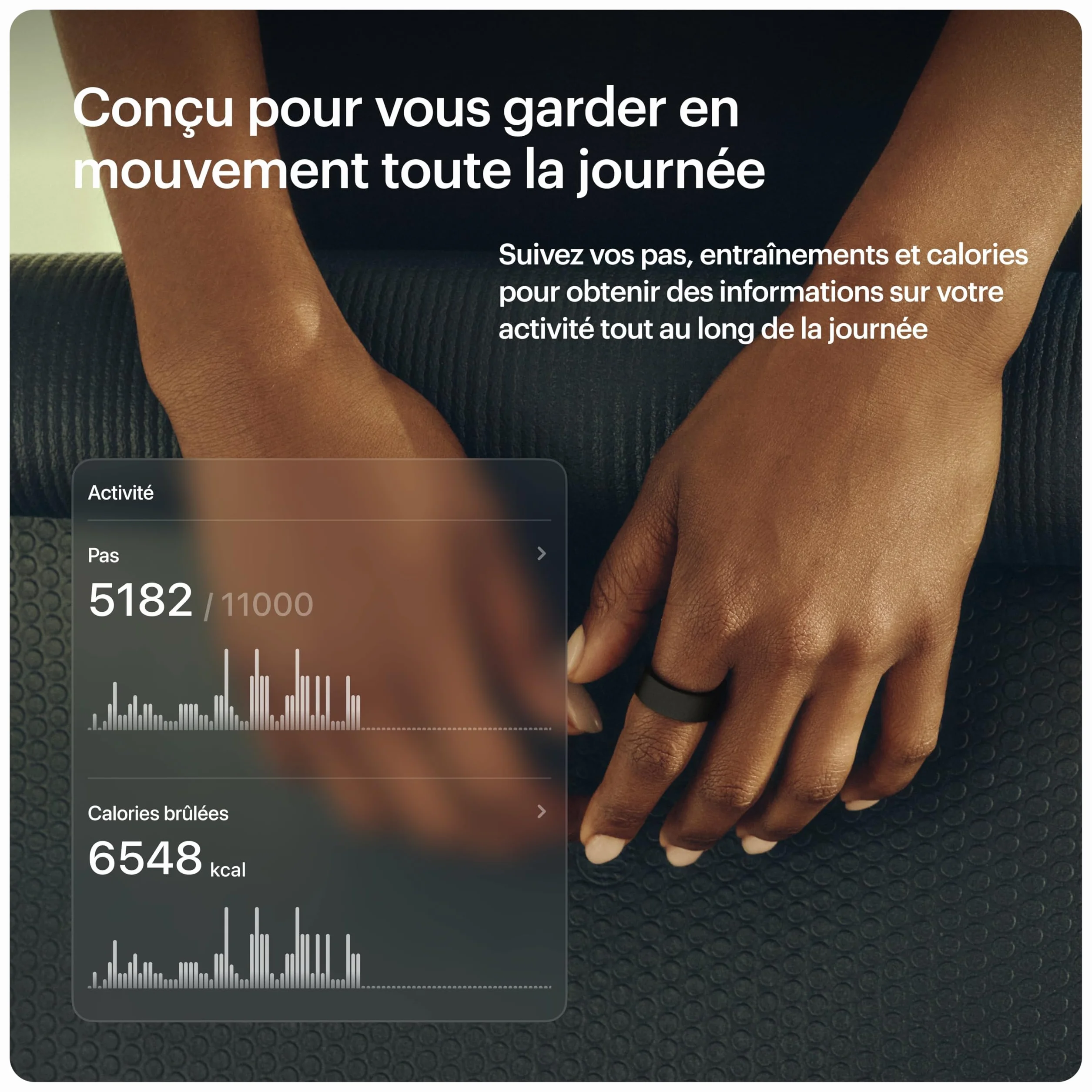 ULTRAHUMAN Ring AIR – Bague connectée suivi santé, kit mesure taille, suivi sommeil, bague intelligente