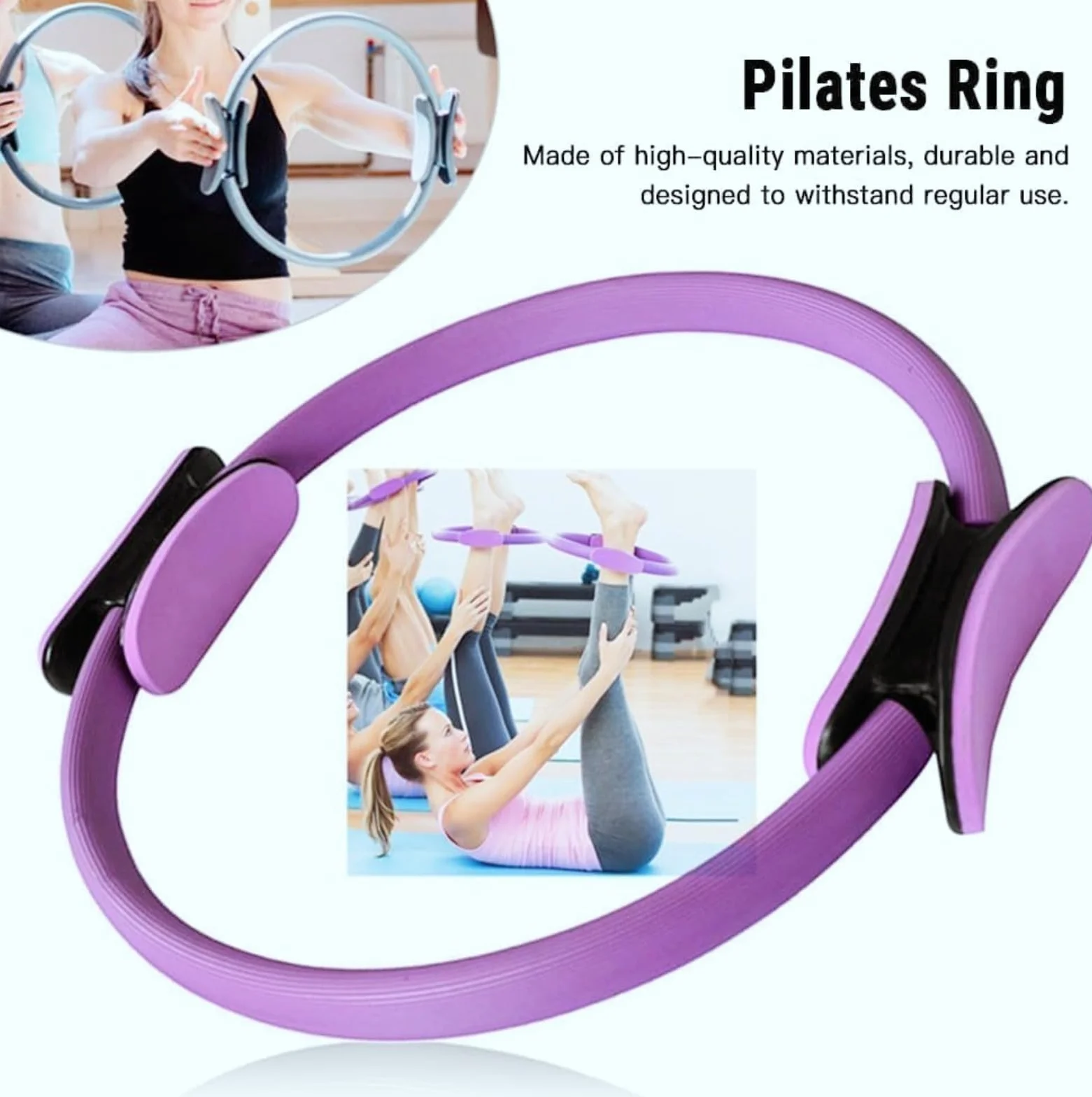Générique Ensemble Pilates Yoga 11 Pièces — Kit Pilates Maison, Kits de Yoga et Pilates, Pilates Accessoires, Bande de Résistance pour Pilates, Anneaux de Pilates pour Jambes, Bras et Cuisses