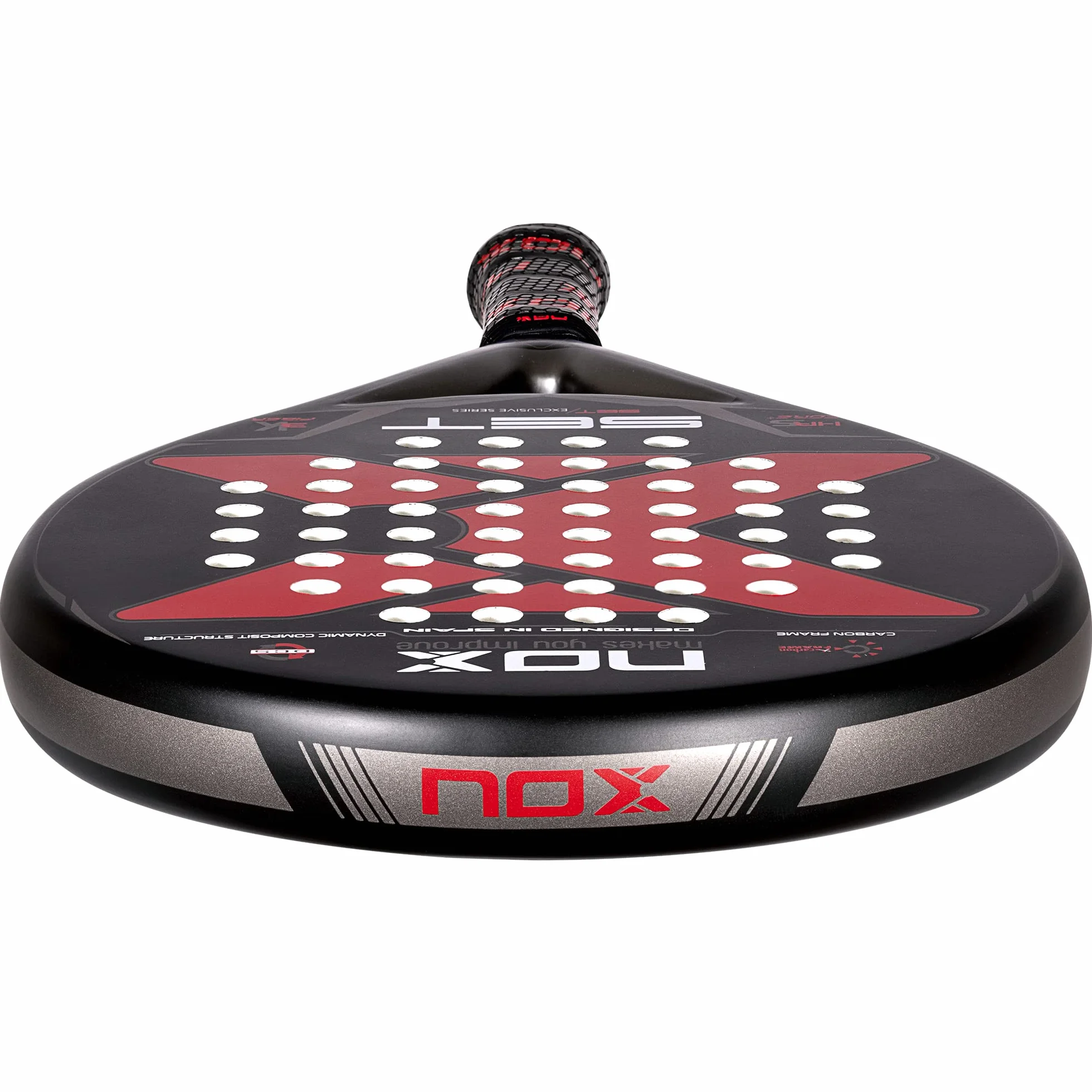 NOX Pelle de Padel Set - Exclusive Series, Noir - Rouge, Standard (Pelle Set 22 Exclusive Amazon)