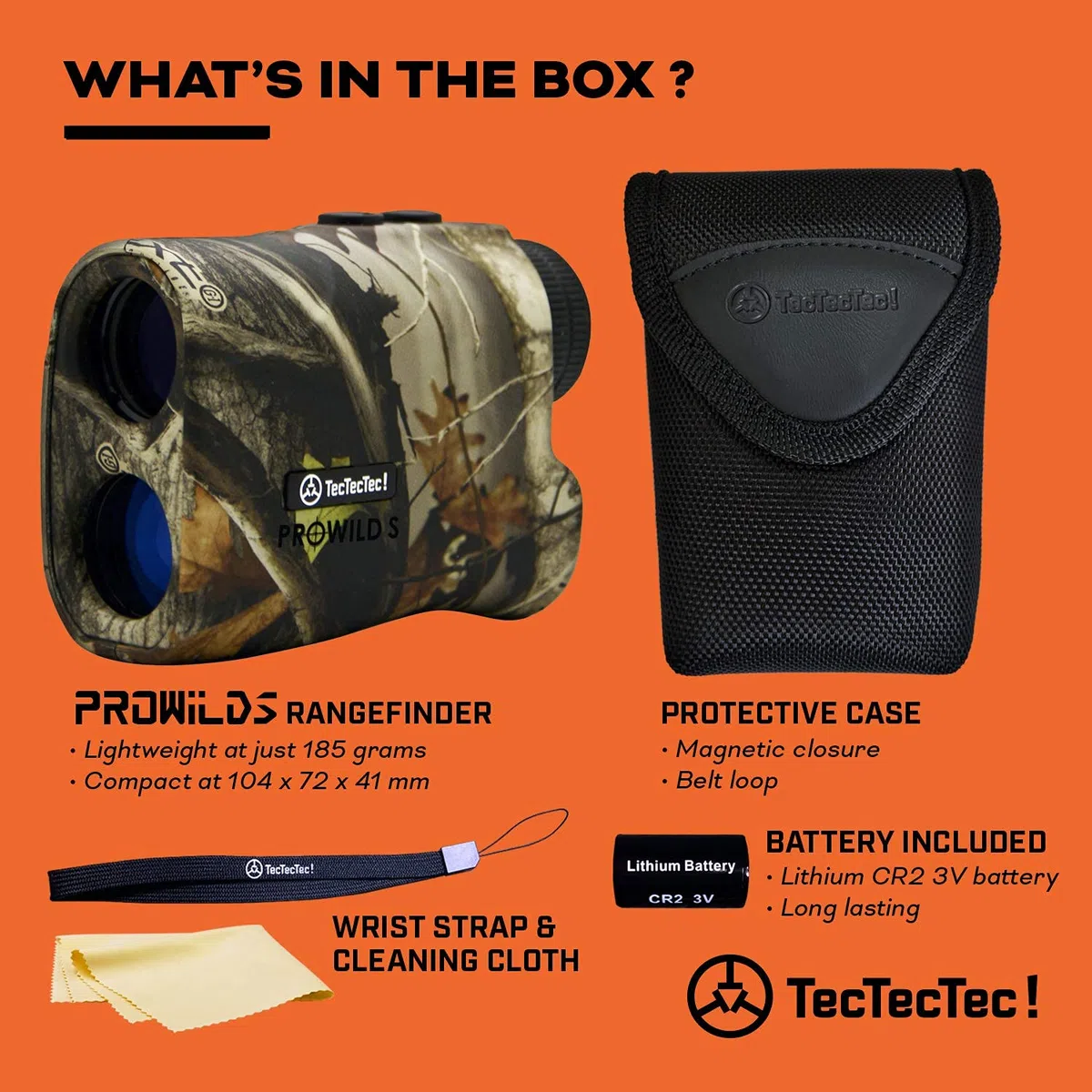 TecTecTec PROWILD S Télémètre de Chasse avec mesures de Distance et de Pente Jusqu’à 500 mètres