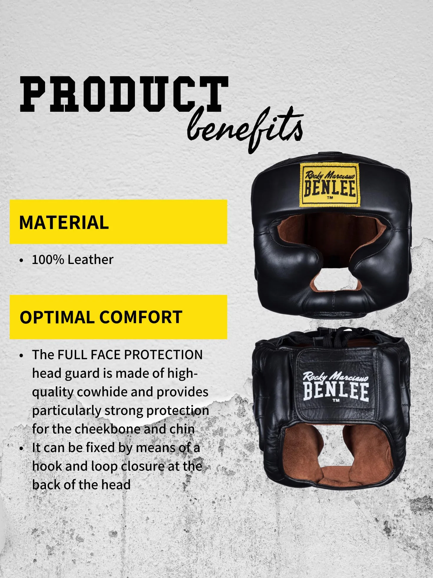 Benlee Kopfschutz Leather Full Face Protection