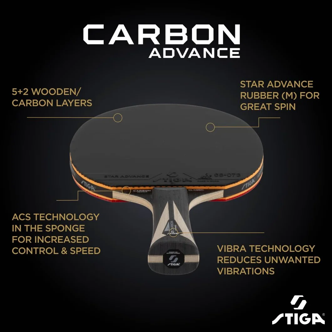 STIGA Carbon Advance Raquette de Tennis de Table