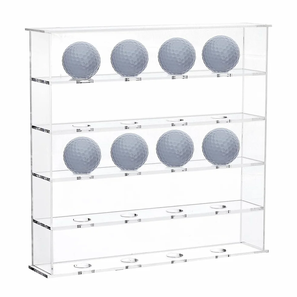 SUPERFINDINGS 1 Set Porte-balles de Golf montable Collection de balles de Golf Vitrine Acrylique Présentoir Transparent Présentoir Suspendu pour vitrine de Magasin