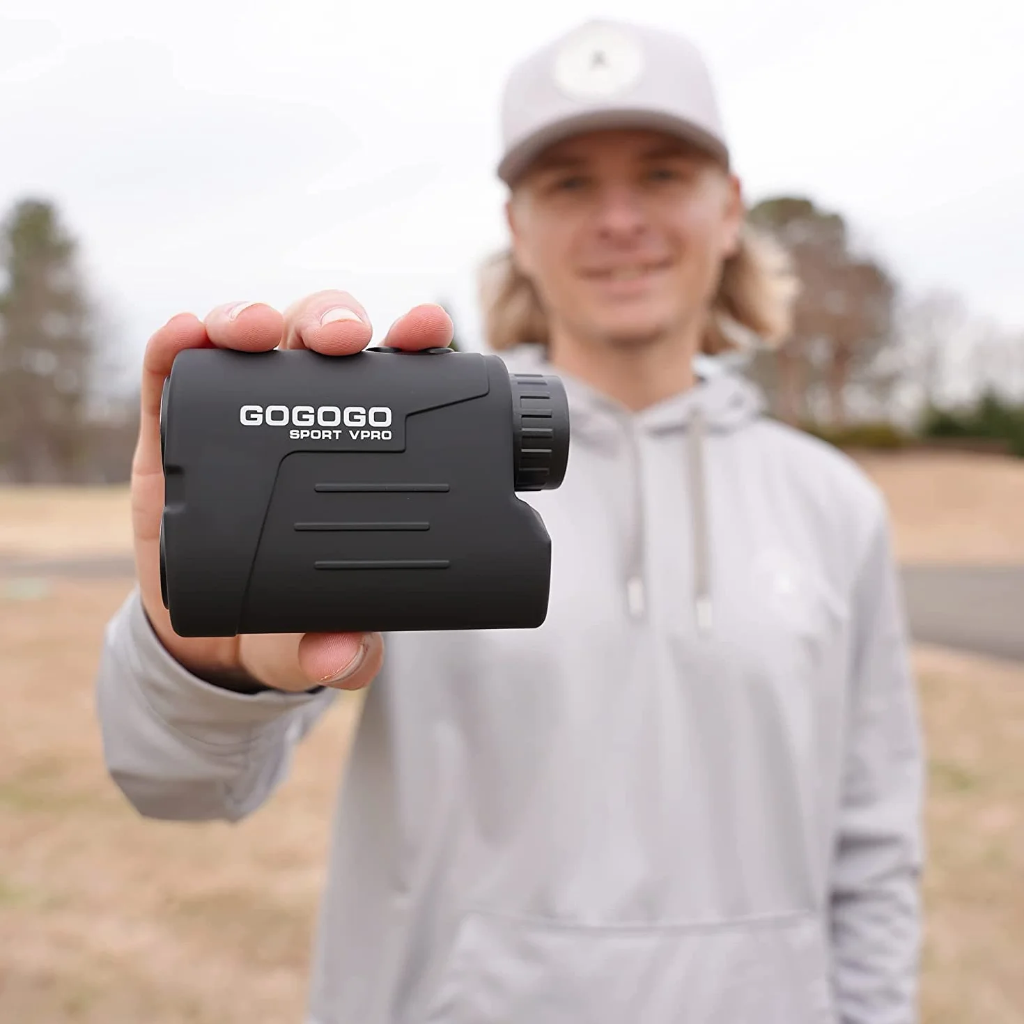Gogogo Sport Vpro Télémètre Golf/Chasse 600/1100 Mètres avec Affichage Rouge Adaptatif, Verrouillage du Drapeau, Vibration