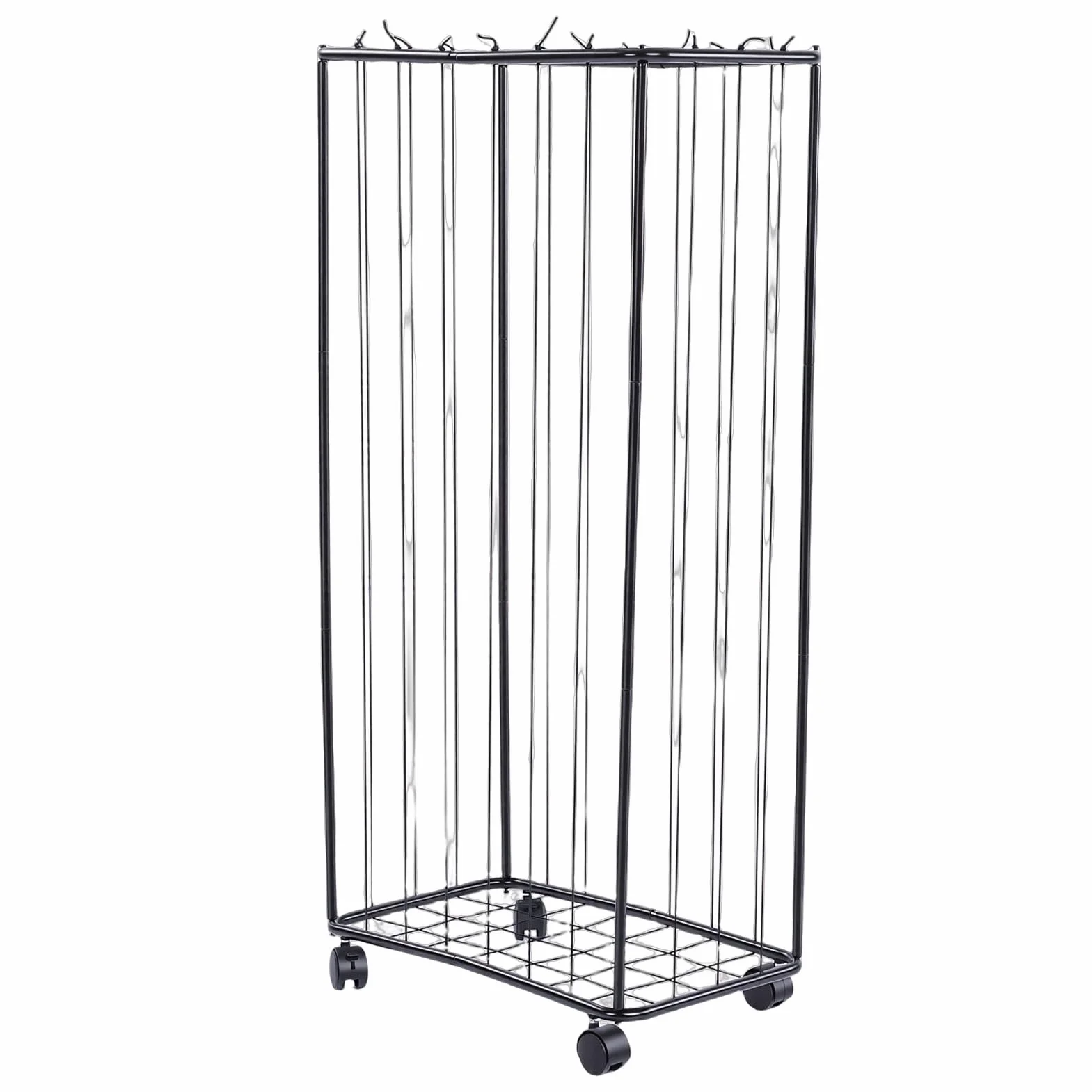 Cocoarm Chariot de Rangement pour Ballons de Sport 56 X 34 X 116 Cm avec Larges Sangles Extensibles et 4 Roues Silencieuses pour la Maison, la Salle de Sport, la Salle de Jeux,