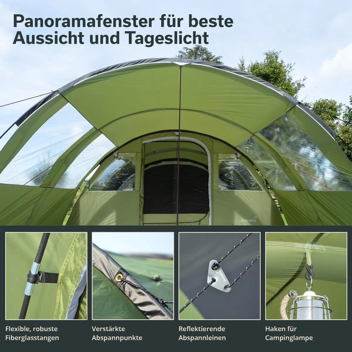 Skandika Canopy Gotland 6 - Auvent avancée Extension pour Tente Tunnel Skandika Gotland 6