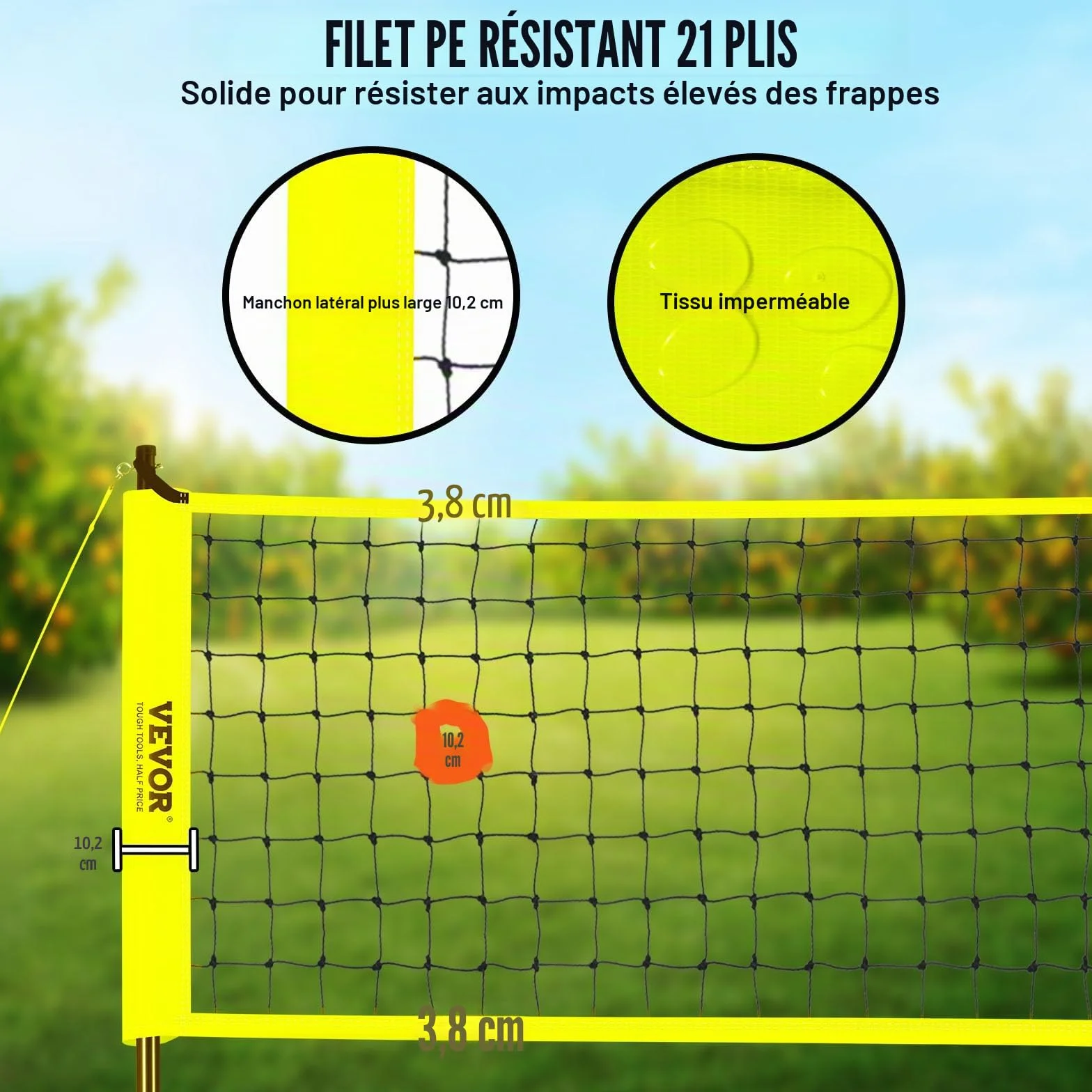 VEVOR Kit Filet de Volleyball Professionnel